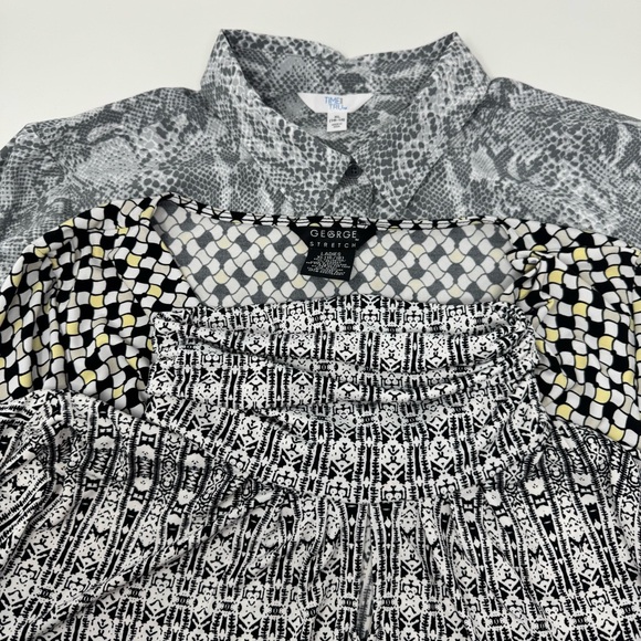 Misc. Tops - Women's Lot of 3 Dress Tops Stretchy Patterned Size XL